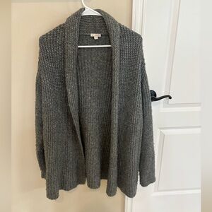 GAP Charcoal Long-Line Shaker Stitch Sweater in Small